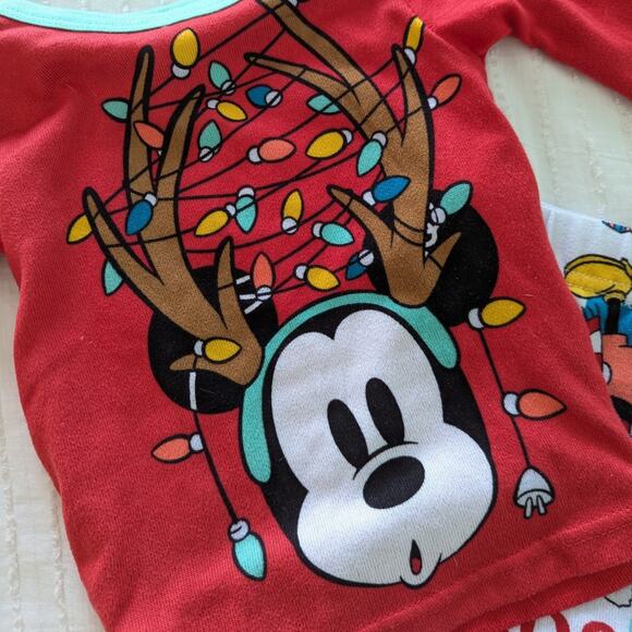 Disney Mickey Mouse Christmas Lights Pajamas size 3t - Picture 2 of 4